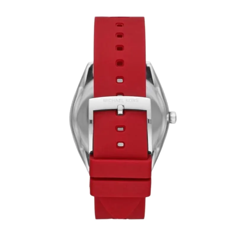 Michael Kors Janelle Red Dial Silicone Ladies Watch- MK7144